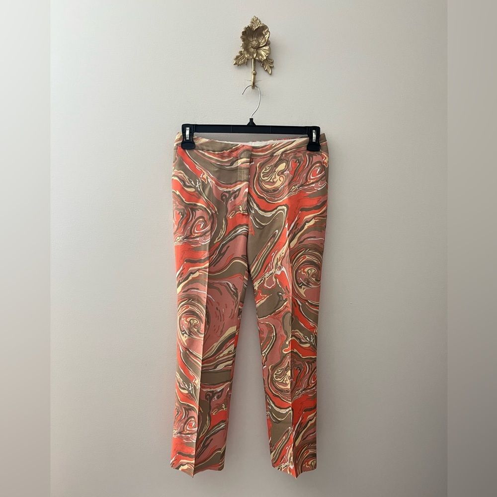 Mulberry Abstract Print Crop Trousers 40